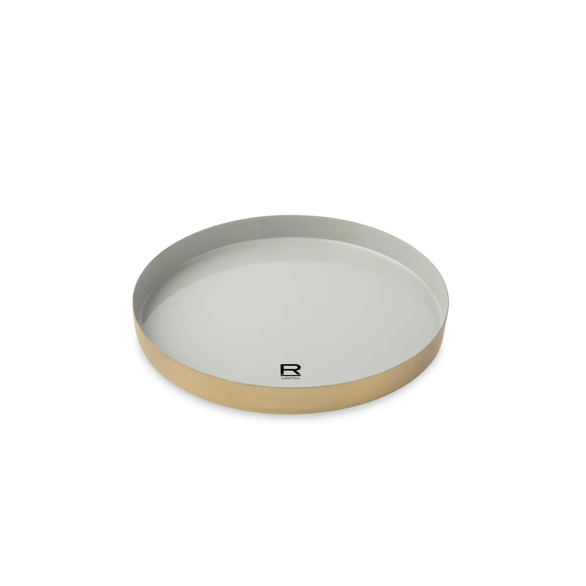 Be Home® Luxe Round Enamel Tray, custom kitchen gadget with logo imprint 1