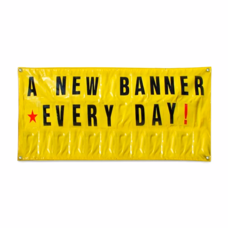 Yellow Vinyl Changeable Letter Banner - 5' x 10'