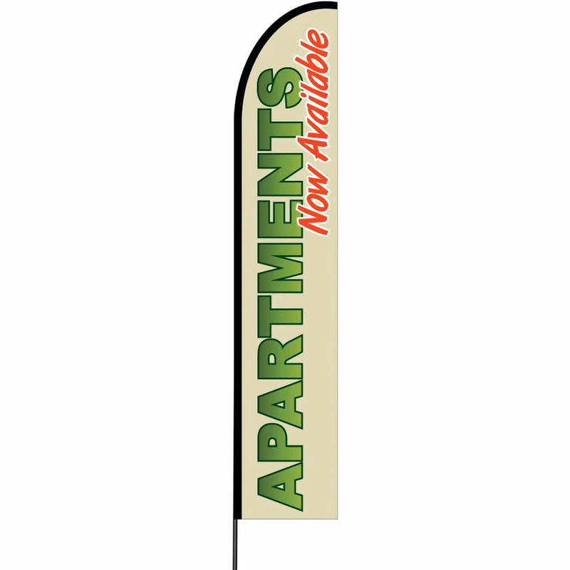 Apartments Now Available Flag Kit 15' Feet Feather Flag Sign Outdoor Banner