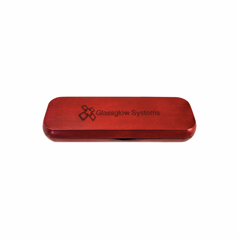 6 3/4" x 2 1/8" Rosewood Double Pen Case