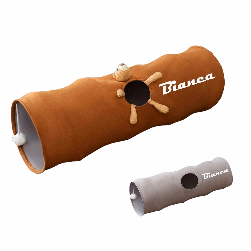 Foldable Cartoon Cat Tunnel Toy