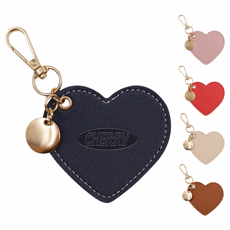 PU Leather Heart Keychain