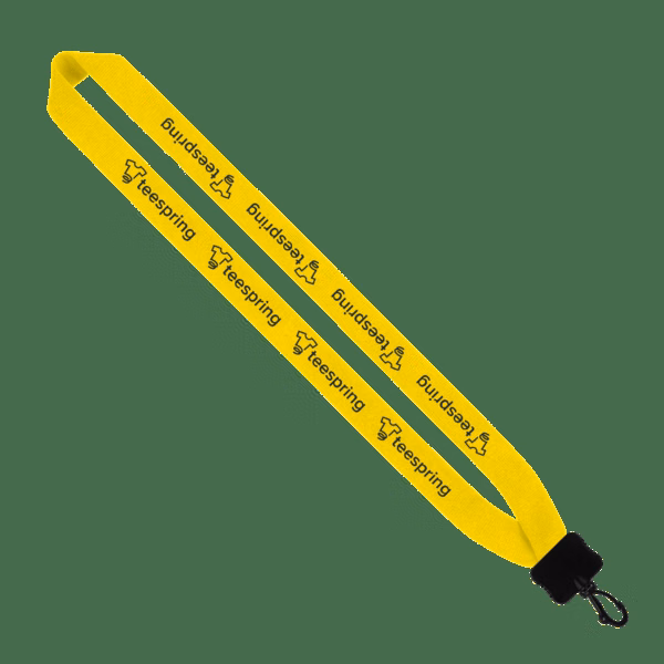 1" Cotton Lanyard with Plastic Clamshell & Swivel Snap Hook