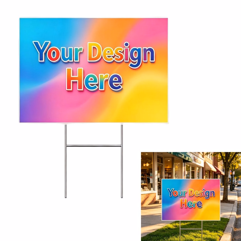 18"* 24" Custom Yard Sign with Metal Frame