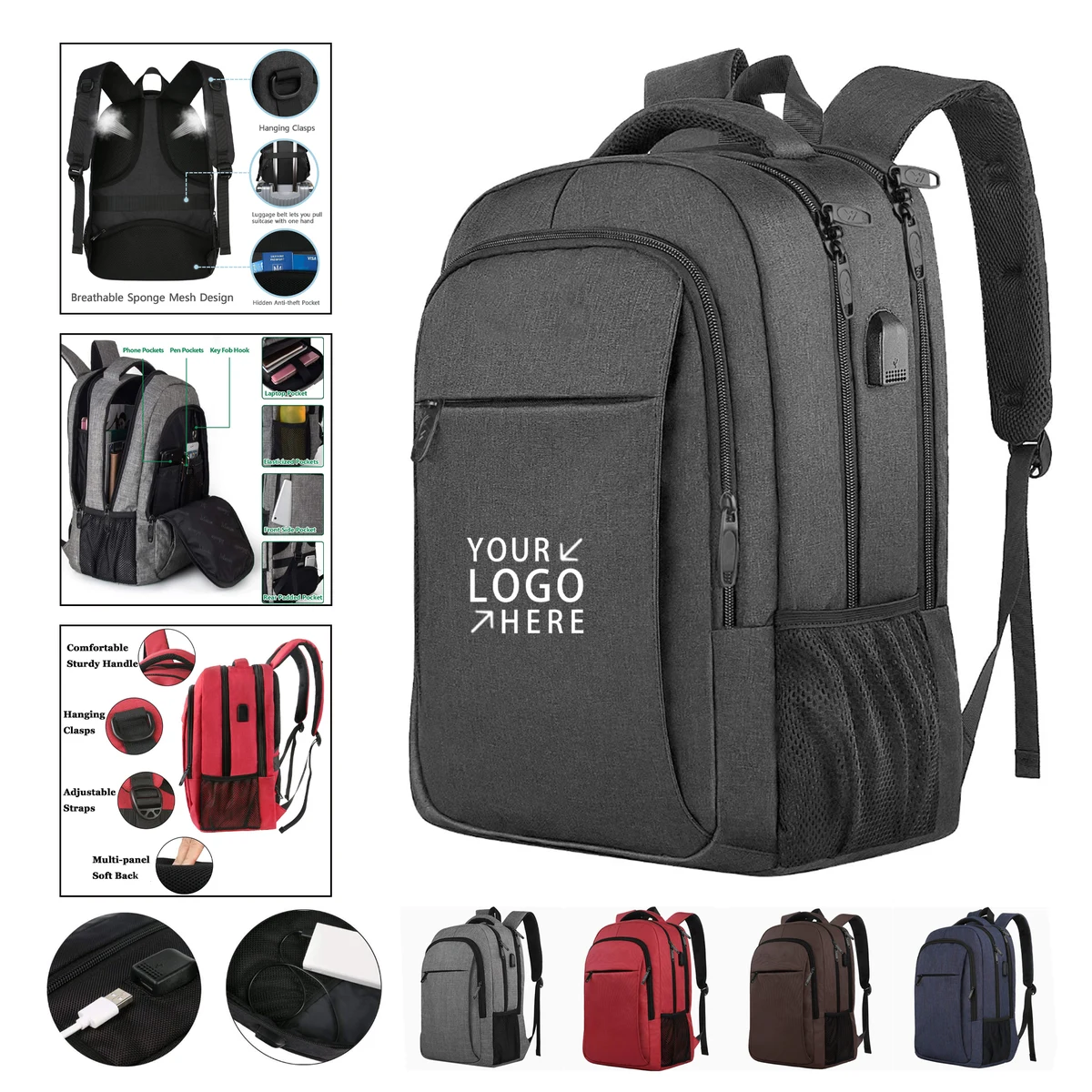 Smart Tech-Ready Laptop Backpack 1