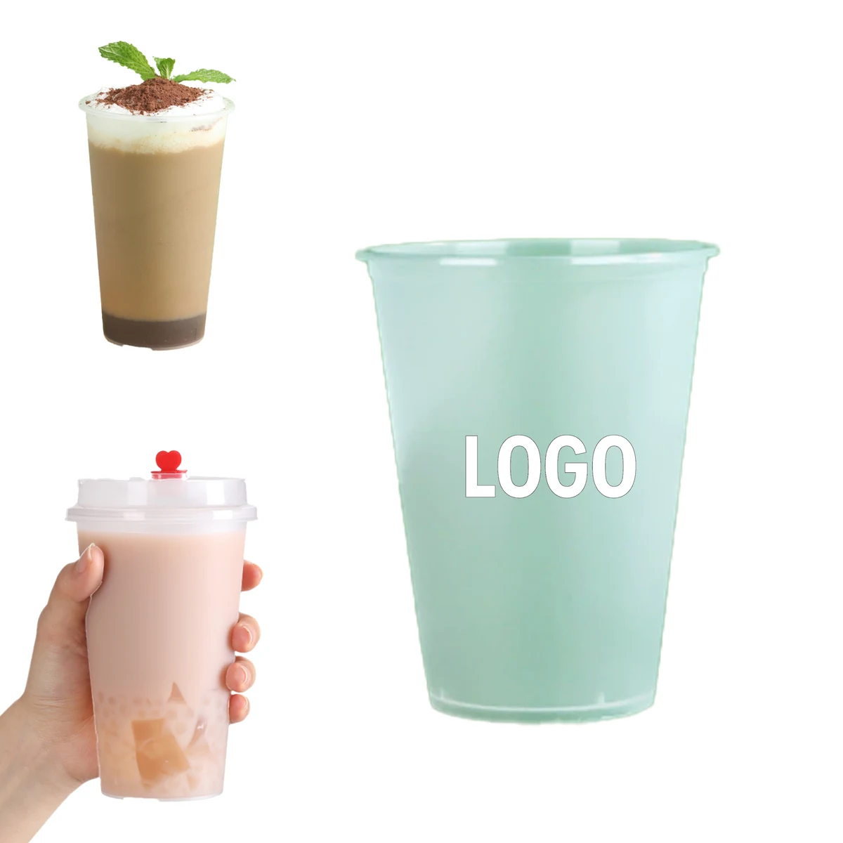 Frosted PP Plastic Cup 14oz 1
