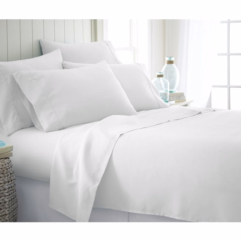 Microfiber Bed Sheets - White Twin XL 4 Piece Set