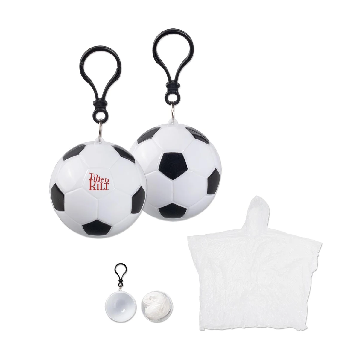 Soccer Rain Poncho in Ball Keychain 1