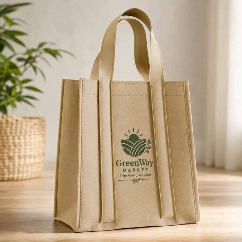 Custom Reusable Grocery Tote Bag, custom tote bag with logo imprint 1