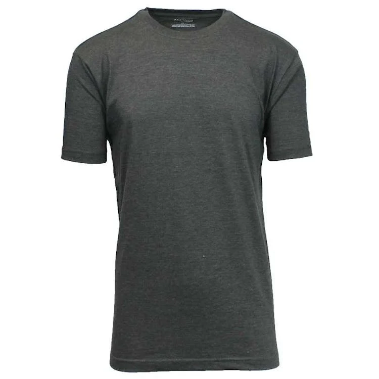 Men's Crew Neck Tees - Charcoal Small 1