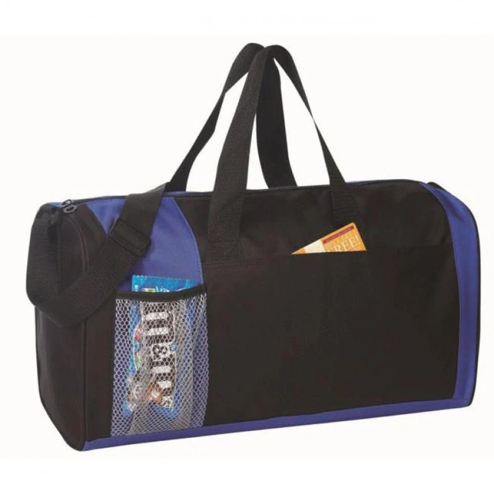 Poly Duffel Bags - Black w/ Royal 19" 1