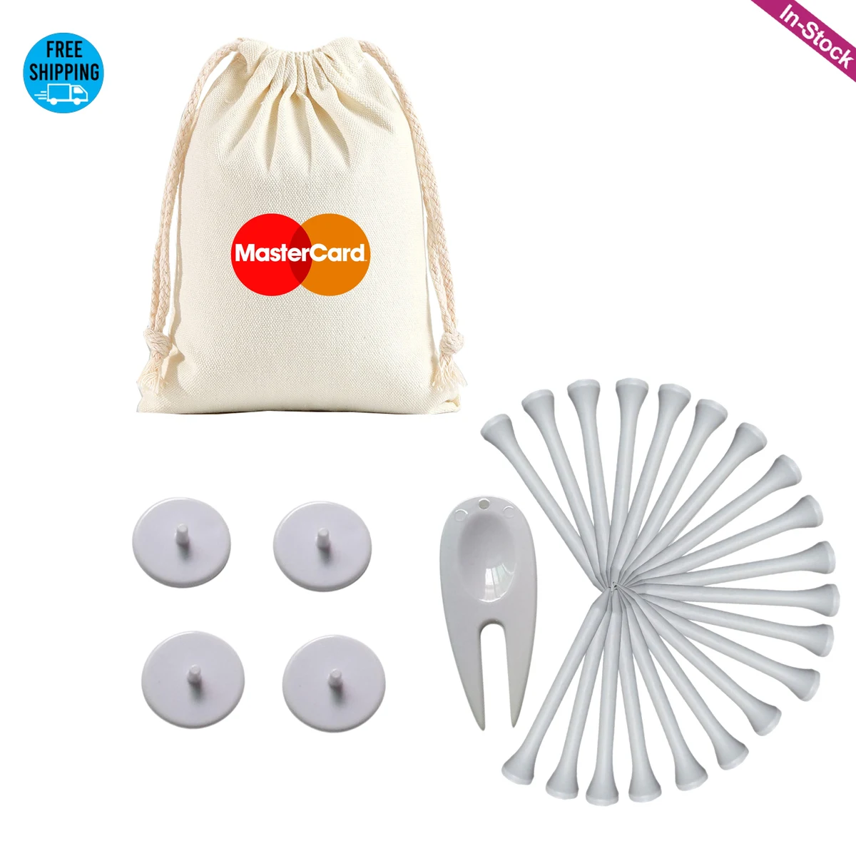 Golf Cotton Drawstring Pack Gift Sets 1