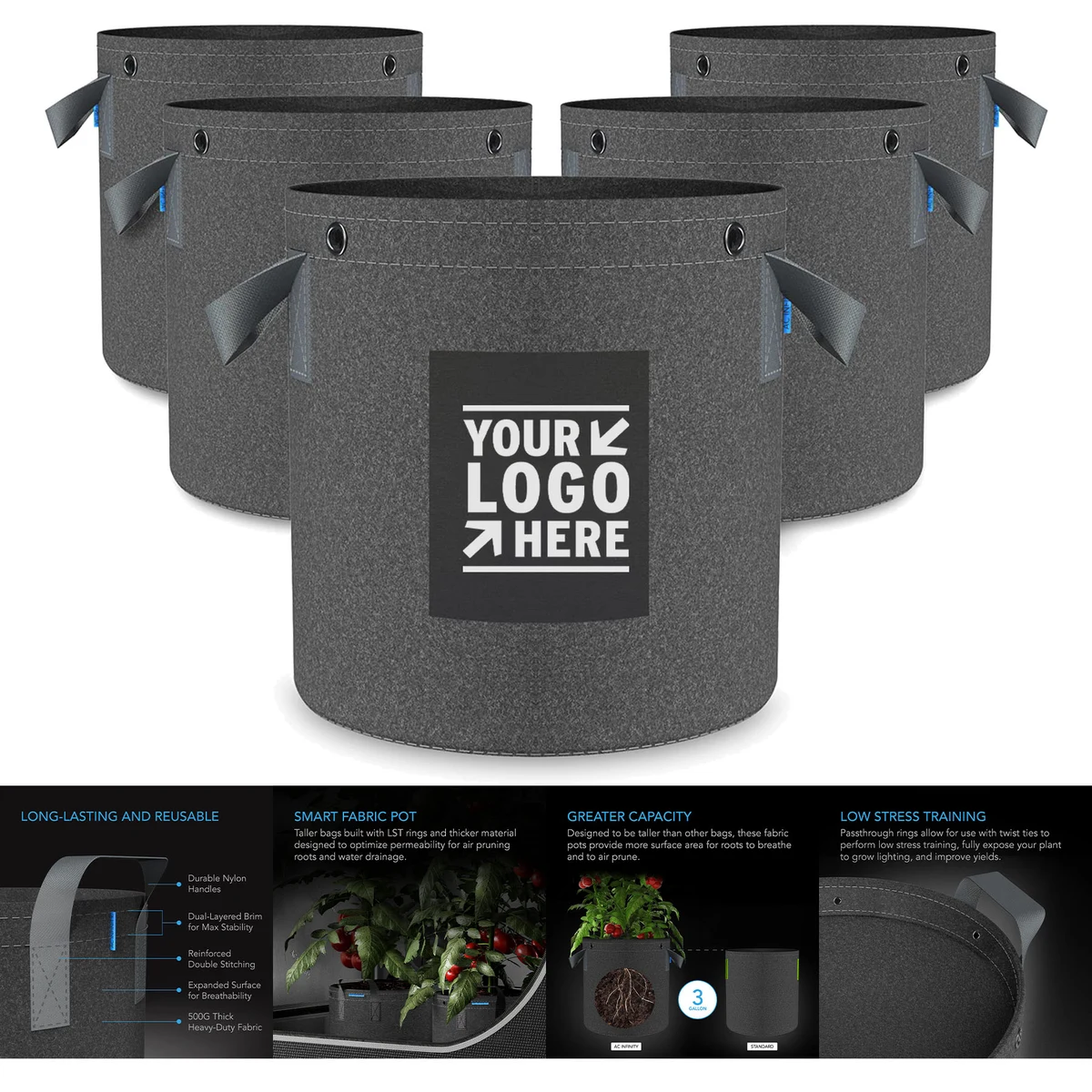 Heavy Duty Fabric Pots 1