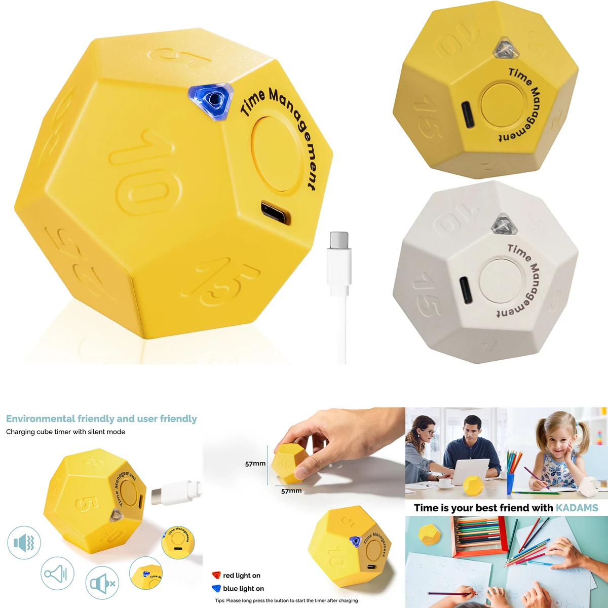 Cube Timer Rotating Productivity Timer 1