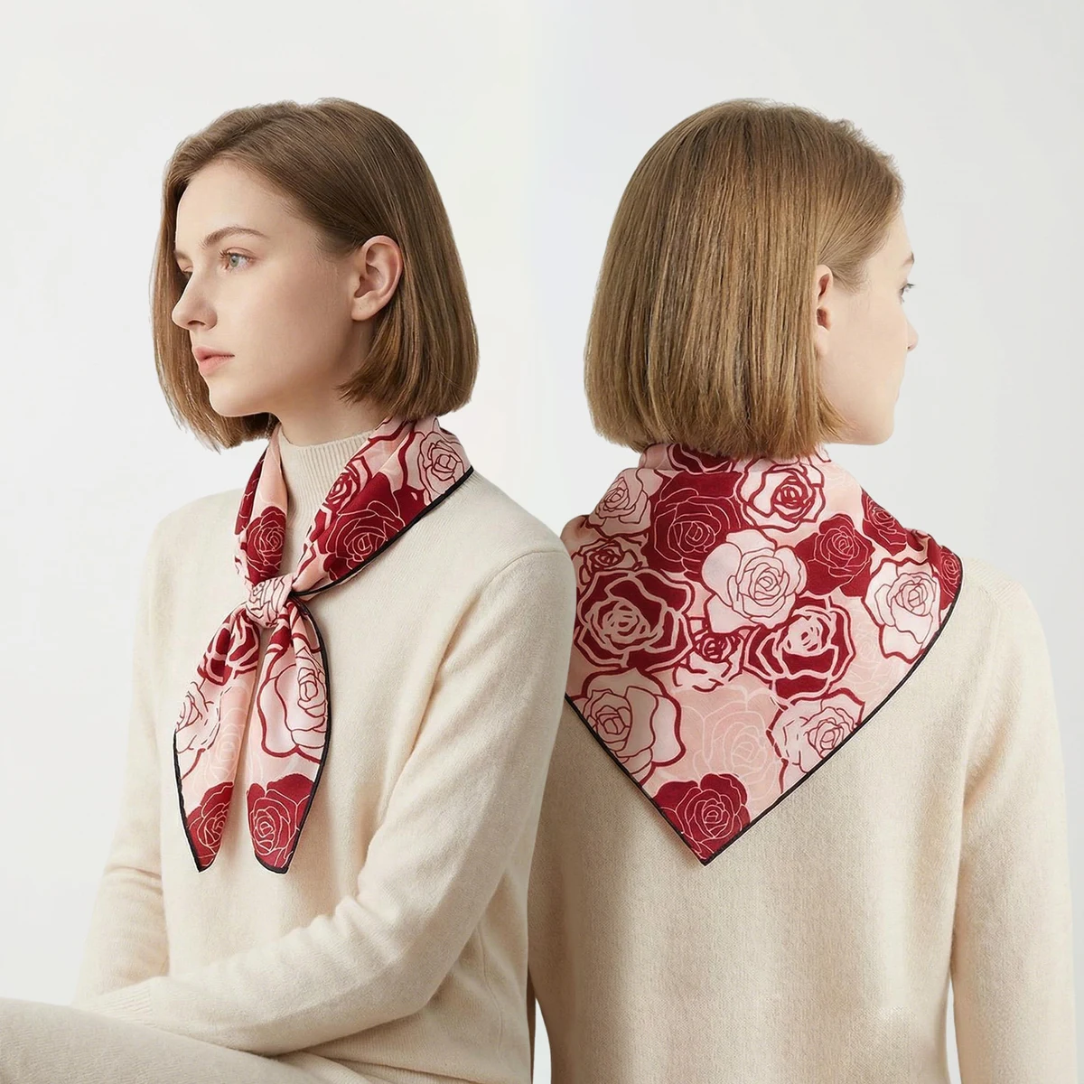 Polyester Women's Shawl with Silk-Wool Texture 1
