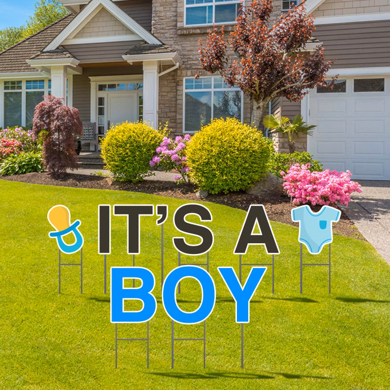 It's A Boy Yard Letters