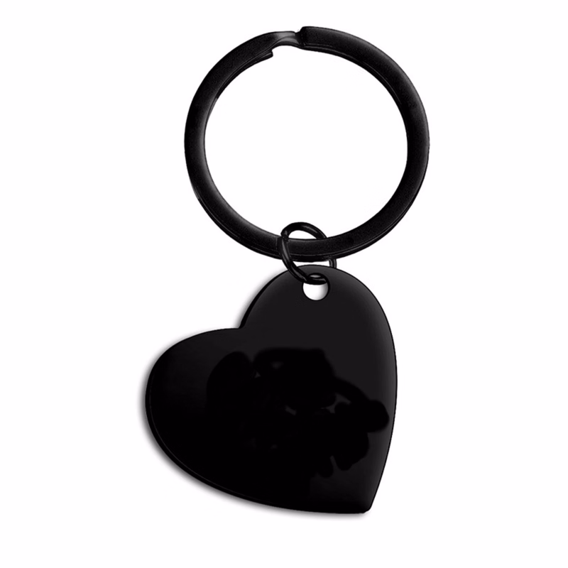 Stainless Steel Heart Shape Keychain