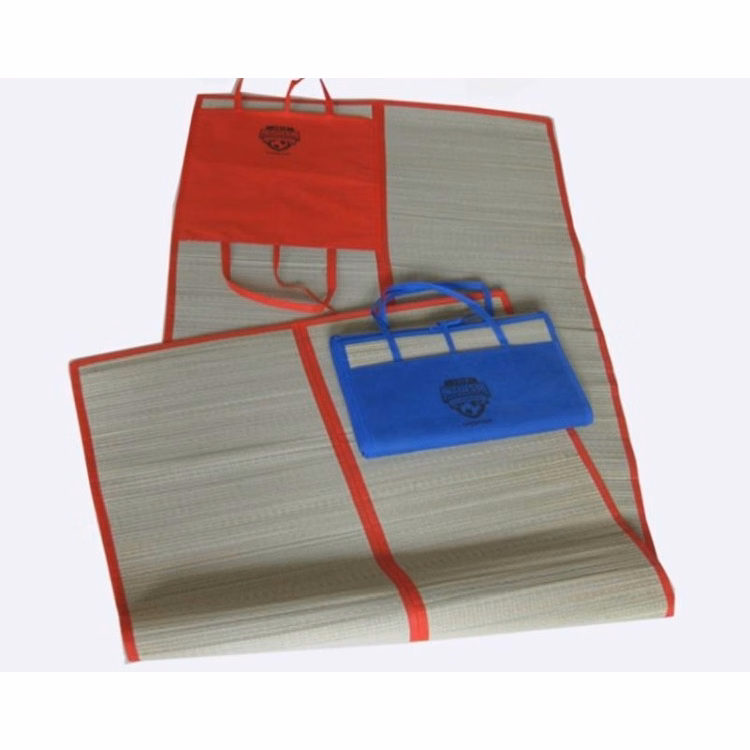 Foldable Flooring Straw Beach Mat with Carry Bag