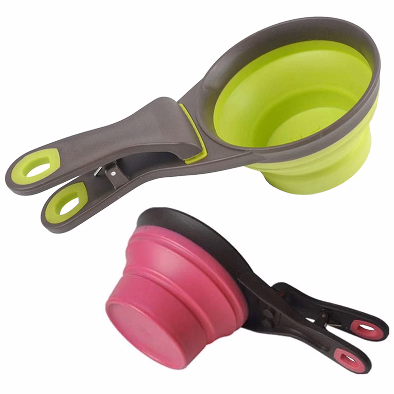 8oz Multi-function Silicone Pet Scoop Measuring Cup