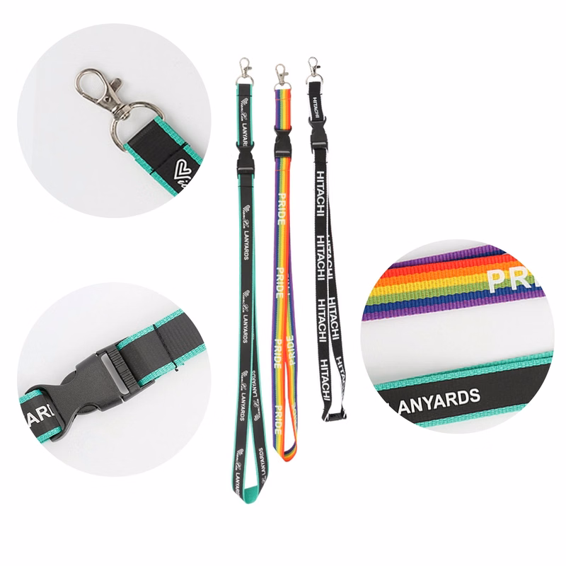 Nylon Lanyard W/ Oval Hook & Release Buckle