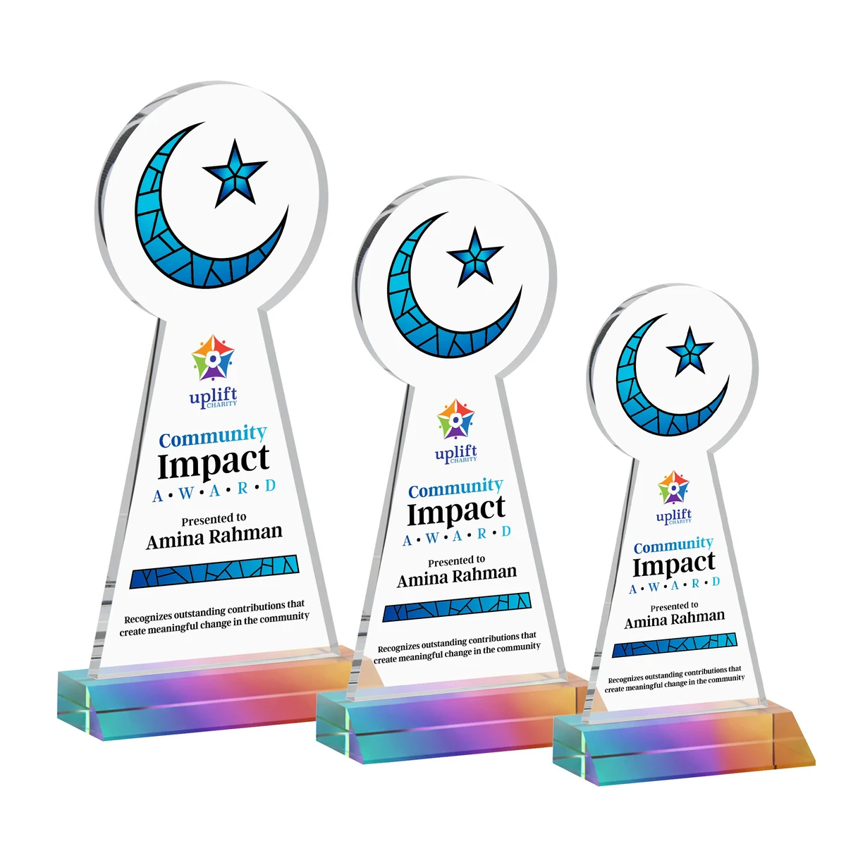 Crescent & Star VividPrint™ Award - Prismatic 1