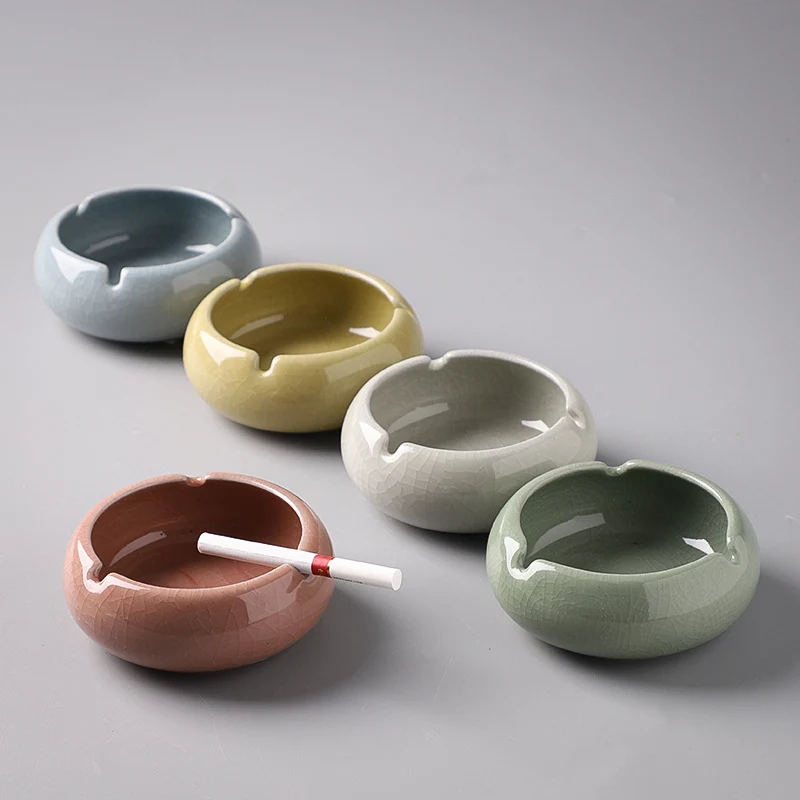 Ceramic Desktop Ashtray for Home Office Bar Gift 1