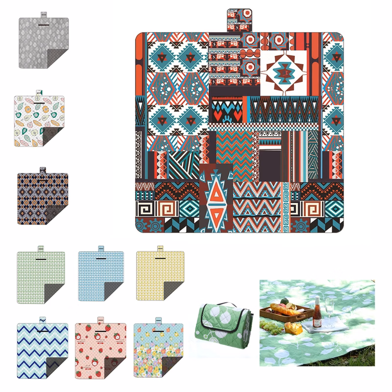 78.8" Printed Picnic Blanket