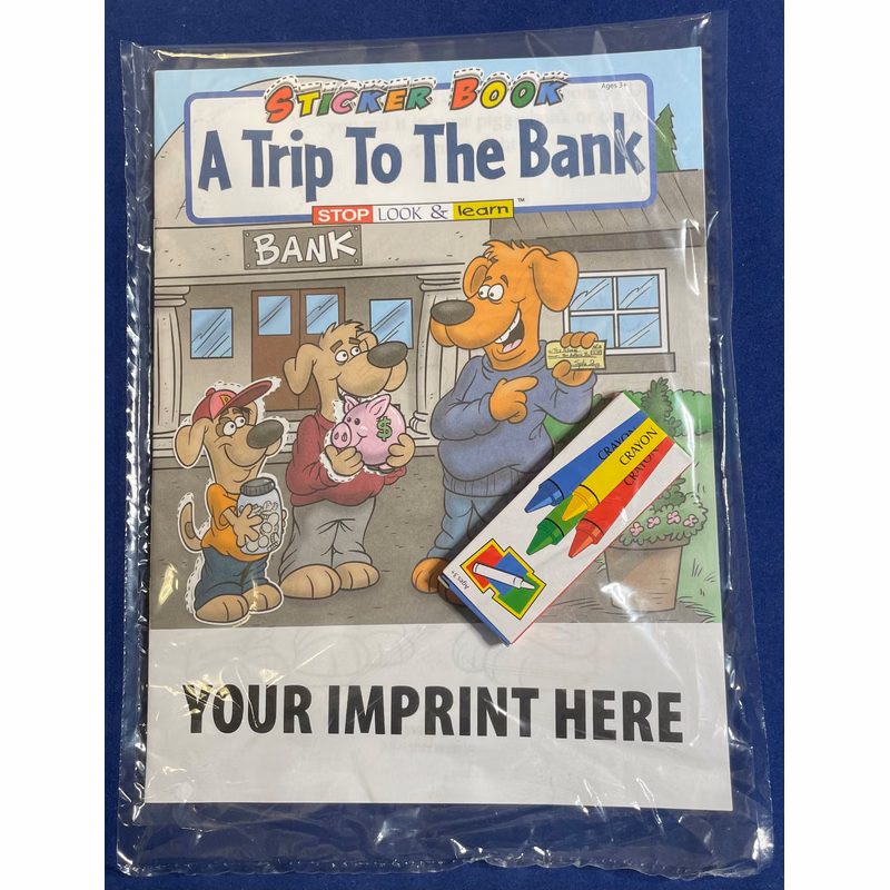 STICKER BOOK SET - A Trip To The Bank Sticker Book Fun Pack