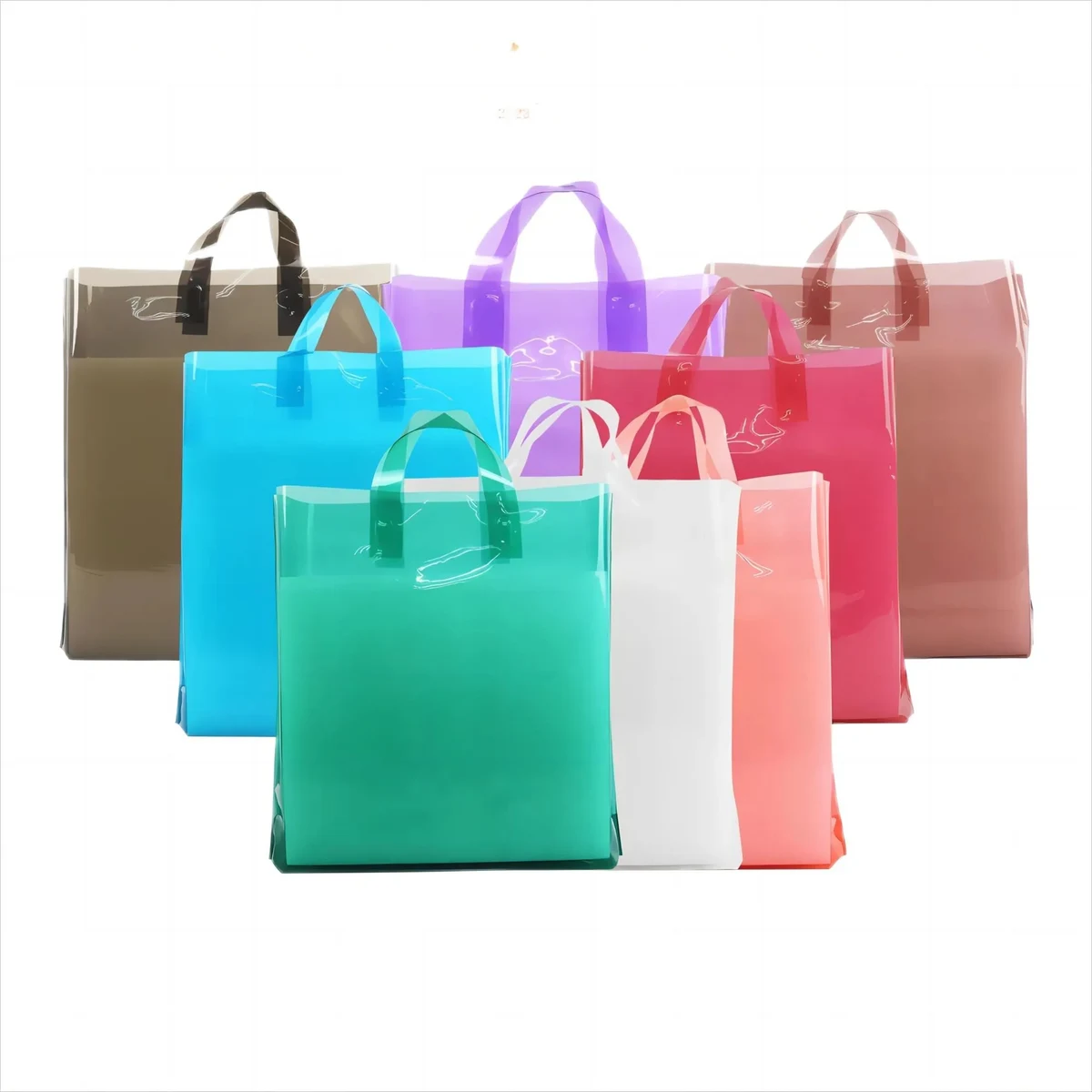 Multi Color Ultra Transparent Bottom Folding Handbag Gift Ba 1
