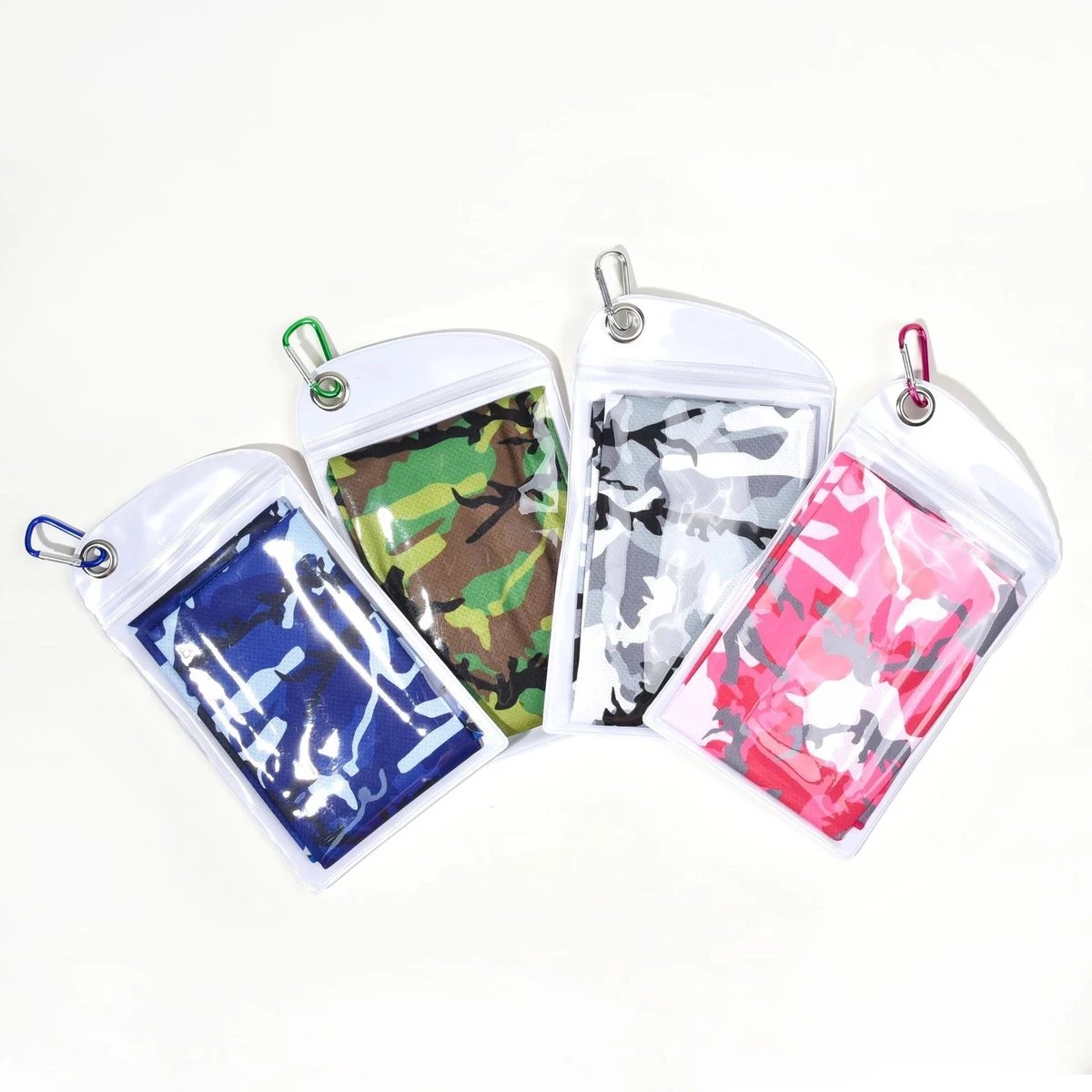 Camouflage Cooling Towel With Zip Pocket, custom towel with logo imprint 1