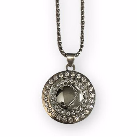 Necklace: 1.25" Circle Pendant Necklace and (Baseb