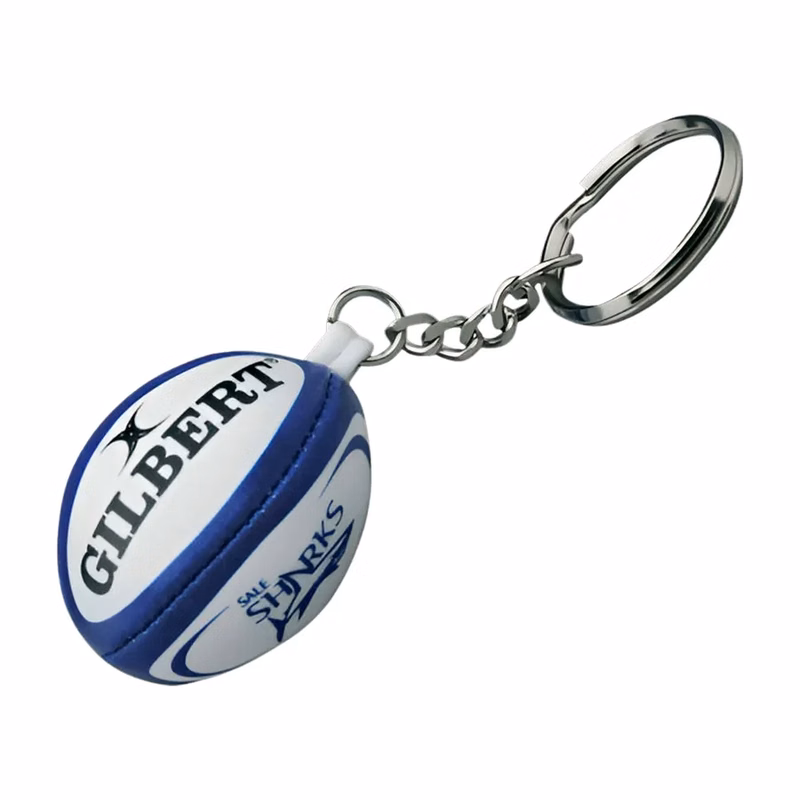 Glossy Rugby Keychain Stress Ball