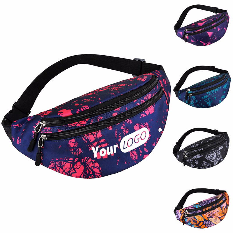 Polyester 3 Zipper Full Wrap Sublimation Waist Pack ?C Your Everyday Companion