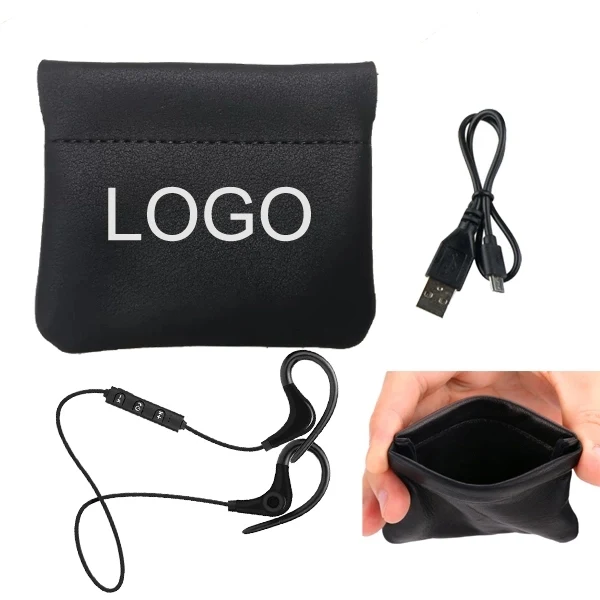 Leatherette Squeeze Wireless Earbuds Kit 1