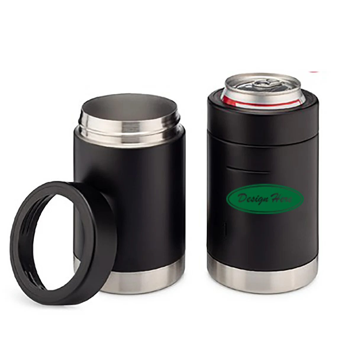 Double-Walled Can Cooler Tumbler, custom koozie with logo imprint 1