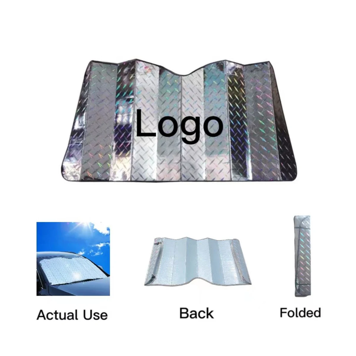 Laser Thicken Car Sunshade 1