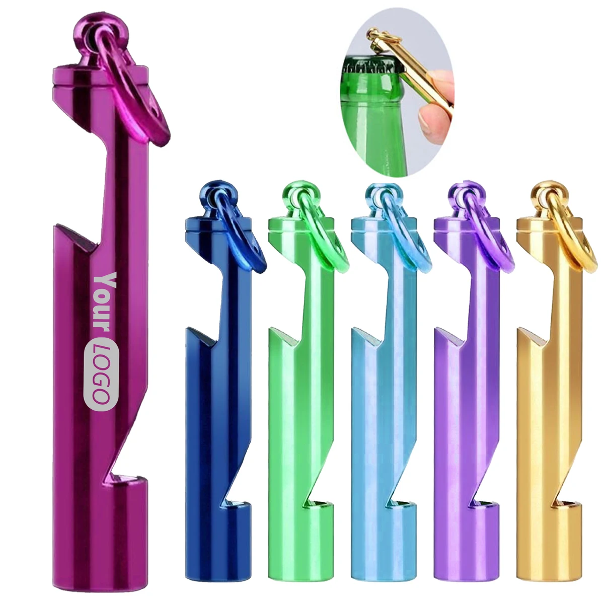 Brass Durable Bottle Opener And Whistle Keychain For Use 1