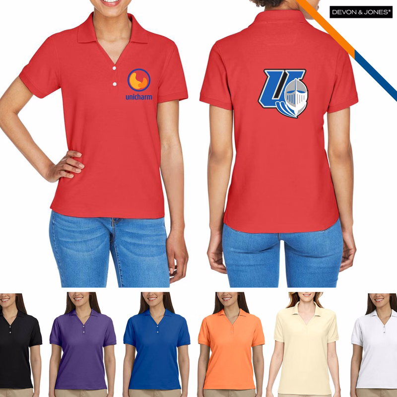 Devon & Jones® Ladies' Y-Collar Polo Shirts