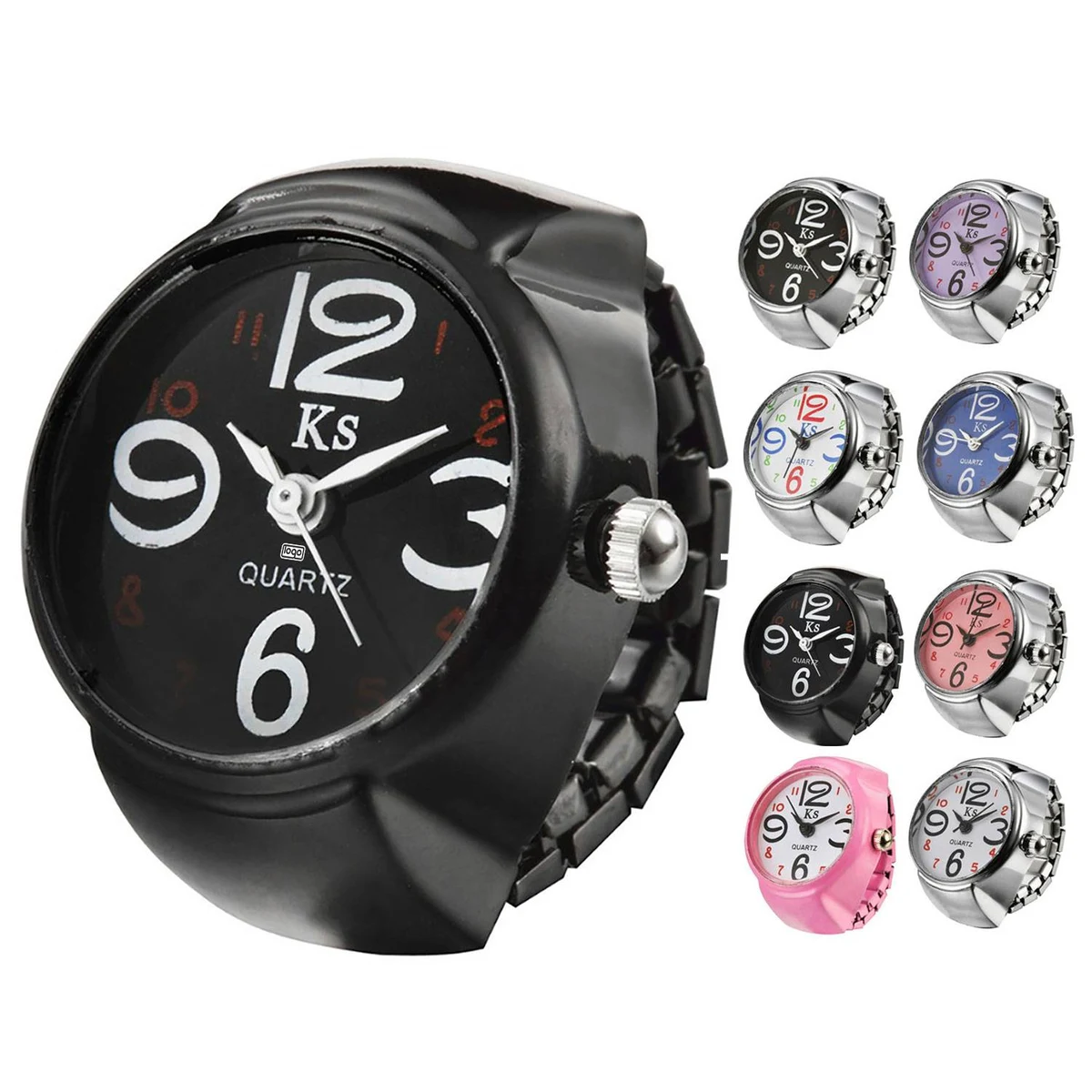 Shaped Alloy Watch Ring 1