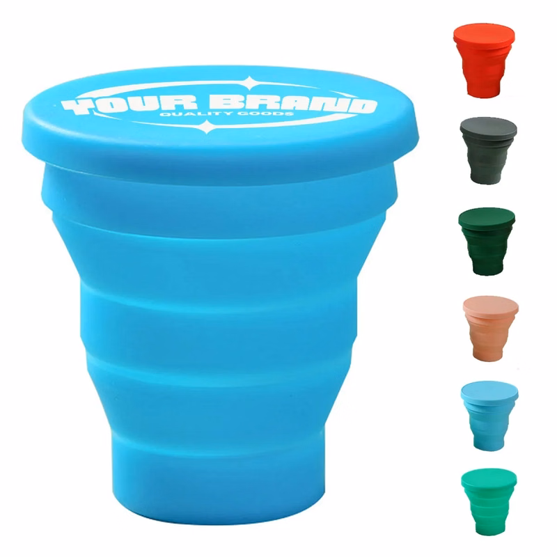 5.75oz Portable Outdoor Camping Foldable Silicone Water Cup