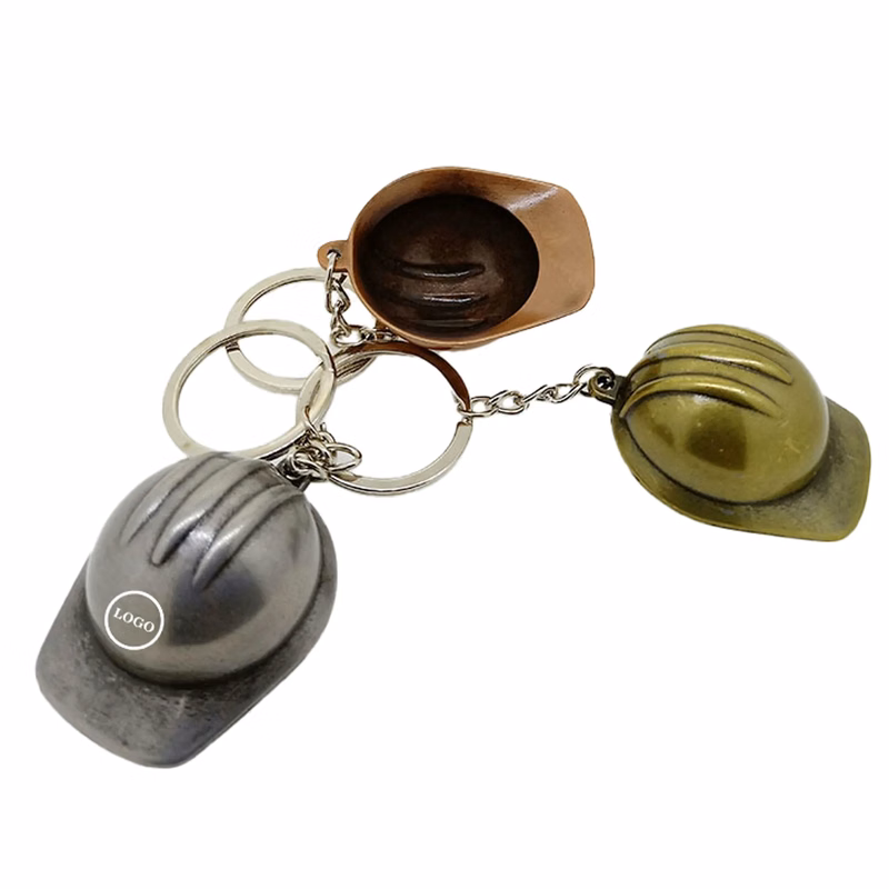 Metal Helmet Keychain