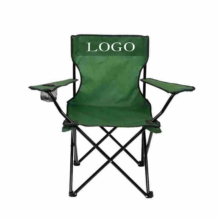 Portable Folding Chair w/ Arm Rest Cup Holder and Storage Bag 1