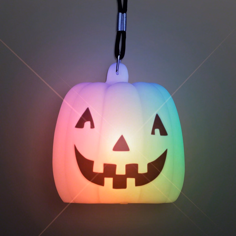 Color Change Deco Pumpkin Light Necklace