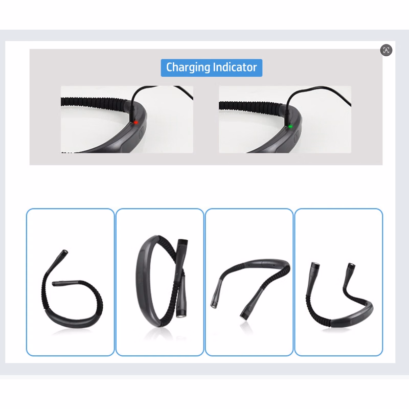 CH052 Rechargeable Flexible LED Reading/Working Neck Light (Black/Grey)