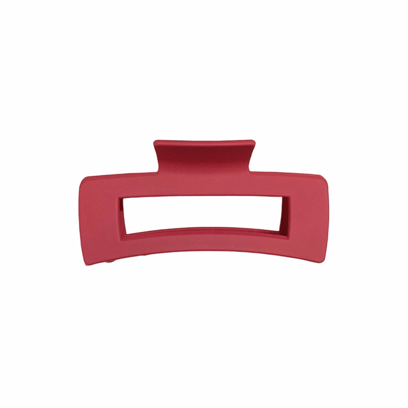 Matte Plastic Square Hair Clip With Strong Spring