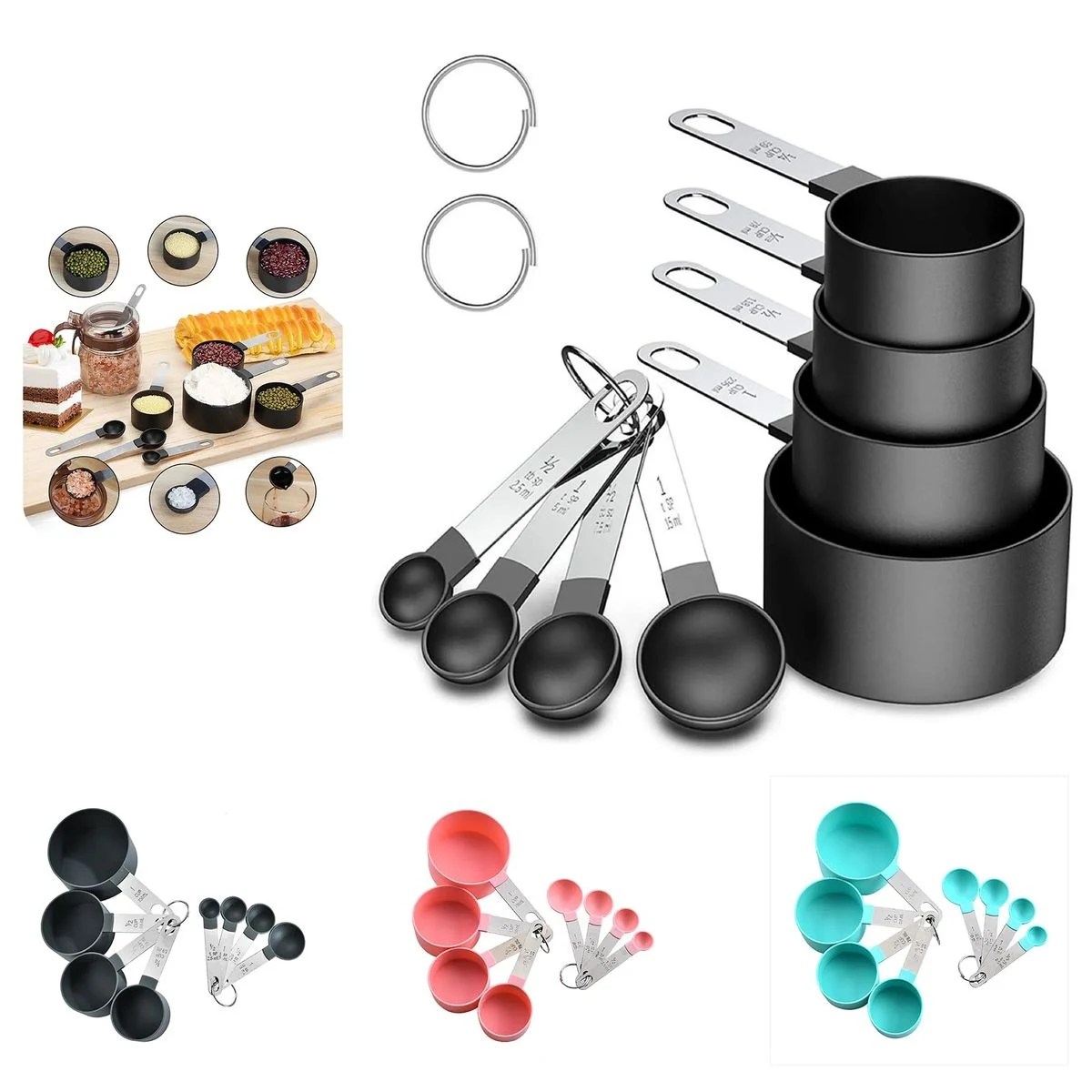 8 Measuring Cups with Spoons Set 1