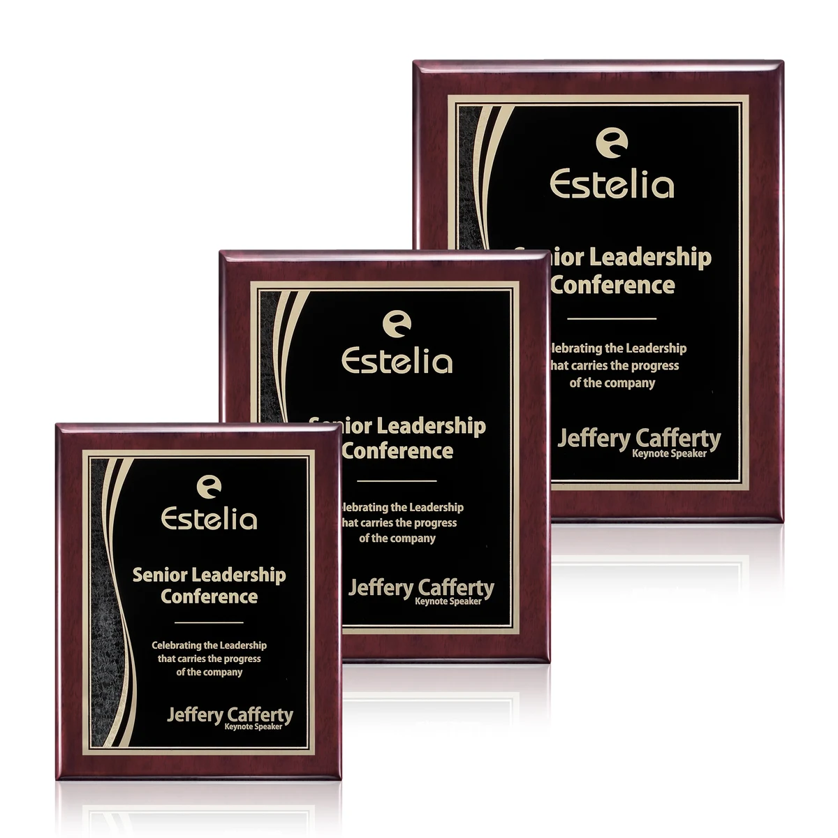 Oakleigh/Finch Plaque - Rosewood/Black 1