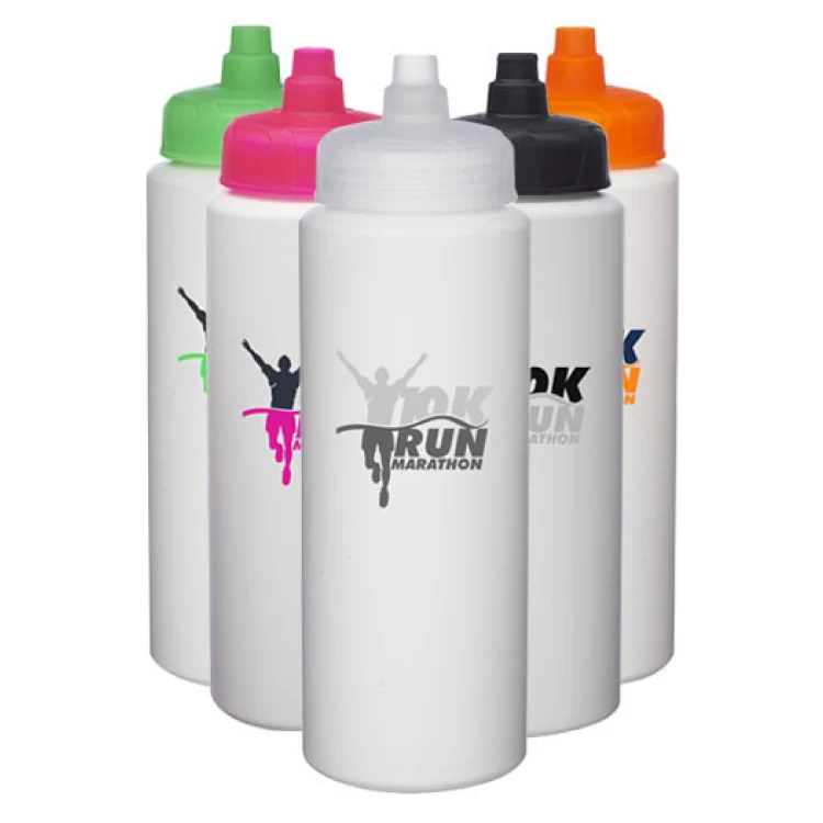 32 oz. HDPE Plastic Water Bottles with Quick Shot Lid - USA Made - BPA Free 1