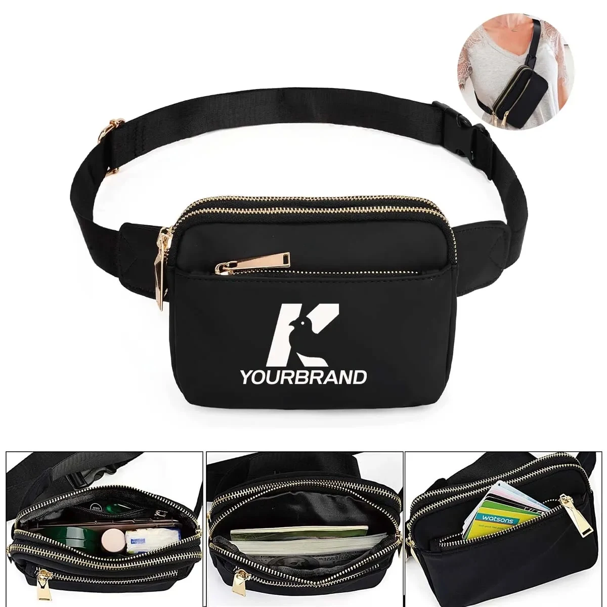 Stock High Quality Durable Fashion Unisex Crossbody Belt Bag 1