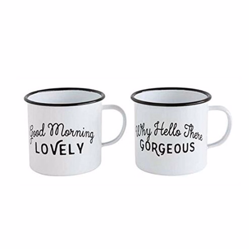 13oz Vintage Enamel Mug – Lightweight & Durable for Home Use